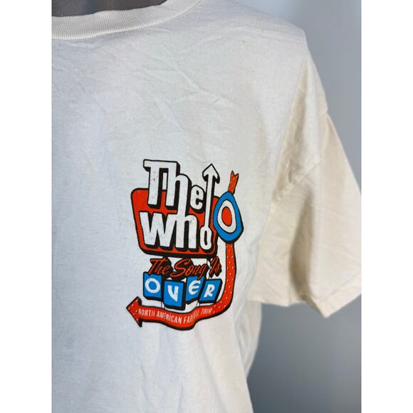 The WHO The Song is Over Retro Sign T Shirt Defect NWOT - Picture 8 of 8